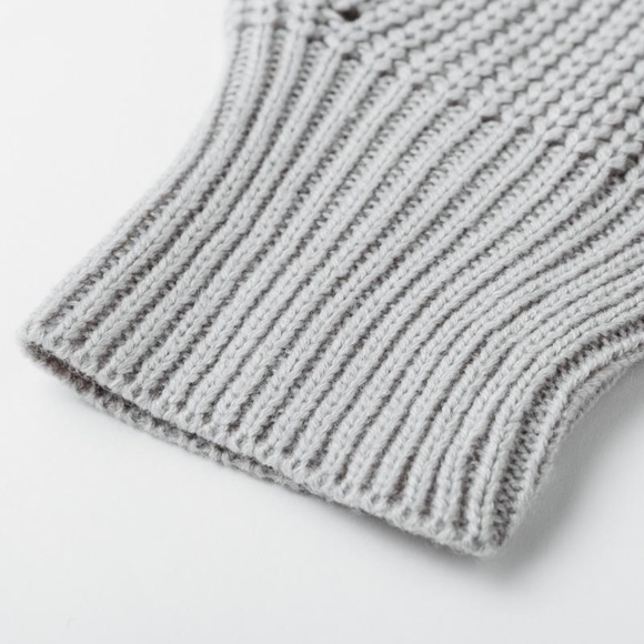 Black Knit Button Front V-neck Cardigan - Picture 10 of 16